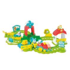 Baby trenuleț interactiv colorat set fermă cu accesorii imaginea 2