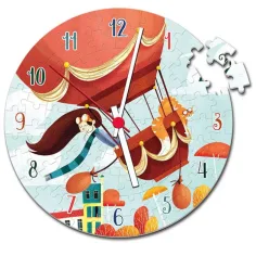 Balon în vânt 96 bucăți de puzzle ceas - Clementoni imaginea 2