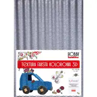 Bambino: Argintiu și auriu carton decorativ 3D B4 25x35cm