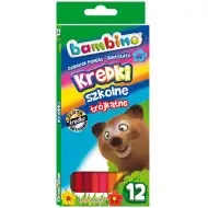 Bambino: Set creioane colorate triunghi 12 bucăți