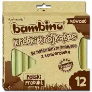 Bambino: Set creioane colorate triunghi cu ascuțitoare 12 bucăți