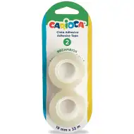 Bandă adezivă transparentă 1,9cmx33cm set 2 bucăți - Carioca