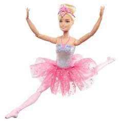 Barbie®: Balerina curcubeu strălucitoare cu păr blond și lumini - Mattel imaginea 3