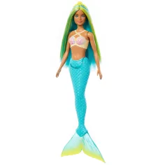 Barbie Dreamtopia: Păpușă sirenă cu păr albastru și branhii - Mattel imaginea 2