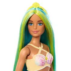 Barbie Dreamtopia: Păpușă sirenă cu păr albastru și branhii - Mattel imaginea 3