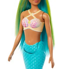Barbie Dreamtopia: Păpușă sirenă cu păr albastru și branhii - Mattel imaginea 4