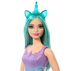 Barbie Dreamtopia: Papusa unicorn albastră-violet în rochie - Mattel imaginea 3