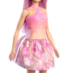 Barbie Dreamtopia: Papusa unicorn roz în rochie - Mattel imaginea 4