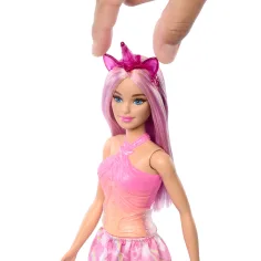 Barbie Dreamtopia: Papusa unicorn roz în rochie - Mattel imaginea 5