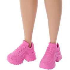 Barbie Fashionista Prietene stilate păpușă de modă în rochie cu model de stele - Mattel imaginea 4