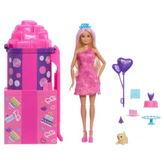 Barbie petrecere dezvăluie set surpriză cu tobogan - Mattel imaginea 2