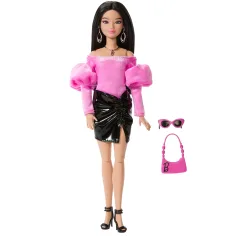 Barbie Prietene Trendy - În Fustă Mini Neagră - Mattel imaginea 2