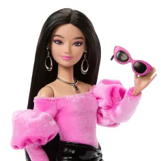 Barbie Prietene Trendy - În Fustă Mini Neagră - Mattel imaginea 3