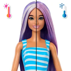 Barbie Reveal shaker parfumat serie cu păpușă cu păr violet și pește-papagal - Mattel imaginea 4