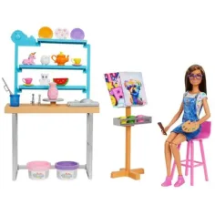 Barbie: Studio de reîncărcare set de joacă cu păpușă - Mattel imaginea 3