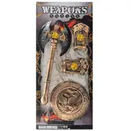 Bard cu scut evul mediu și protecție pentru mână 4 bucăți set