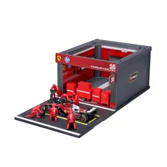 Bburago: Mașină de curse F1 - Ferrari SF-25 Pit / Charles Leclerc 1/43 imaginea 2