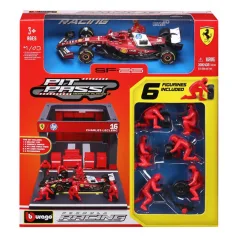 Bburago: Mașină de curse F1 - Ferrari SF-25 Pit / Charles Leclerc 1/43