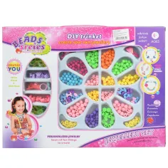 Beads Series: Set de fabricare de colier și bijuterii cu peste 200 de margele colorate și accesorii