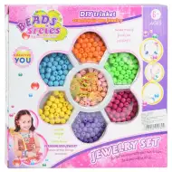 Beads Series: Set de mărgele pentru bijuterii cu peste 100+ de mărgele colorate și dungi