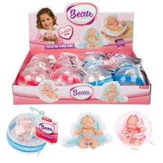 BEAU Baby bebeluș surpriză în glob, două variante, 8,5 cm, 1 buc