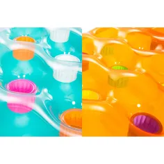 Bestway: Saltea gonflabilă colorată cu suport pentru pahar, în mai multe culori, 1 buc., 173x64x16 cm imaginea 2