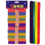 Bețișoare lemn colorat 114mm 100 bucăți