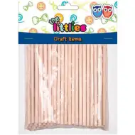 Bețișoare lemn natur 100 bucăți pachet 4x100mm