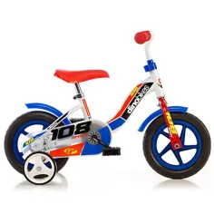 Bicicletă pentru copii roșie-albă de mărimea 10 - bicicletă Dino bikes