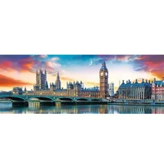 Big Ben şi Westminster Abbey, Londra puzzle Panorama 500 bucăţi - Trefl imaginea 2