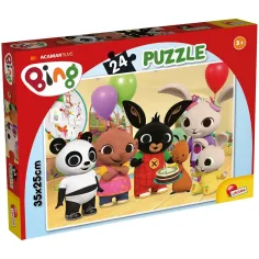 Bing și prietenii La mulți ani! puzzle de 24 de piese 35x25cm - Lisciani