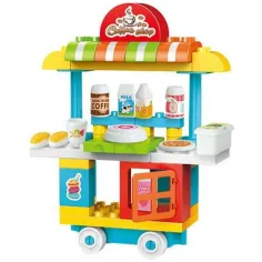Blocks set jucărie de construcție cafenea 61 bucăți imaginea 2