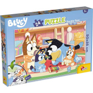 Bluey și prietenii 2 în 1 puzzle de 24 de piese și carte de colorat 50x35cm - Lisciani