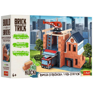 Brick Trick construim din cărămizi: Stație de pompieri joc de construcție cu 190 de piese - Trefl