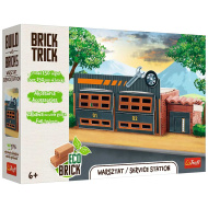 Brick Trick construim din cărămizi: Stație de service joc de construcție cu 150 de piese - Trefl