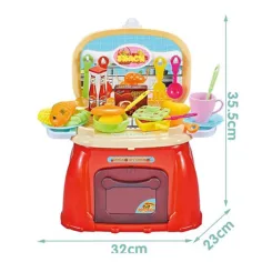 Bucătărie de joacă set transportabil 32x35,5x23cm imaginea 2