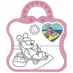 Caiet de colorat cu urechi de fată cu autocolante - 1. Bicicletă imaginea 2
