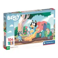Câinele Bluey se joacă cu puzzle-ul Supercolor de 104 piese - Clementoni