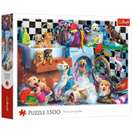 Câini în spălătorie puzzle de 1500 de piese - Trefl