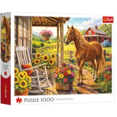 Cal pe fermă puzzle de 1000 de piese - Trefl imaginea 1