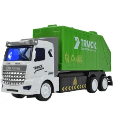 Camion de gunoi cu telecomandă RC cu lumină 1/48 scară 27MHz 20cm imaginea 5