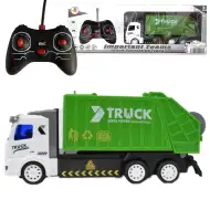 Camion de gunoi cu telecomandă RC cu lumină 1/48 scară 27MHz 20cm