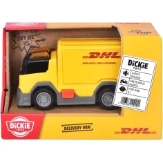 Camion de livrare DHL cu efecte de lumină și sunet 15 cm - Dickie Toys