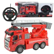 Camion de pompieri cu telecomandă RC cu coș de ridicare cu efecte de lumină scară 1/43 27 MHz 21cm ​