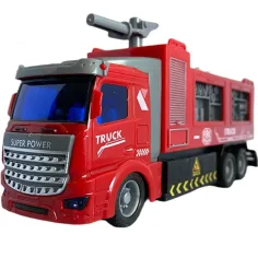 Camion de pompieri cu telecomandă RC cu efecte de lumină la scară 1/48 19cm imaginea 4