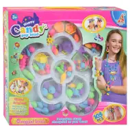 Candy PopBead: Set de mărgele pentru bijuterii din 105 piese, cu mărgele colorate, inele și accesori