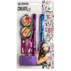 Canenco: Create It! Set de 3 stilouri gel cu tatuaje parfumate în mai multe variante