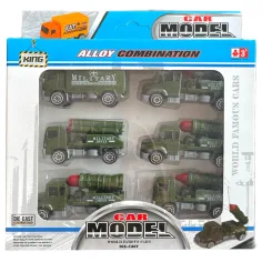 Car Model: Set de 6 mașini militare mici imaginea 3