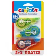Carioca: Bandă corectoare 2+1 bc cadou 8mx5mm