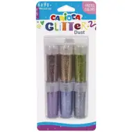 Carioca: Glitter Dust 6 bucăți set praf de sclipici în tub - Culori de pastel